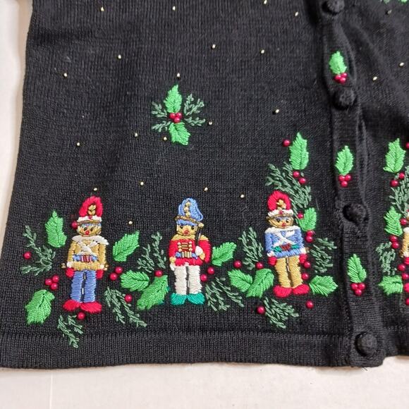 B.P. Design Embroidered and Beaded Christmas Cardigan NWOT - Picture 4 of 11